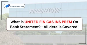 UNITED FIN CAS INS PREM on Bank statement